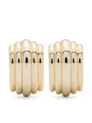 [ANINE BING] polished ribbed earrings