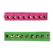 80's Neon Studded Choker Retro Fancy Dress Halloween Costume Accessory 2 COLORS
