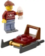 NEW Official Lego Holiday Snow Shoes Minifigure & Sled Mini set