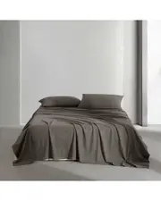 Calvin Klein Melange Flannel Cotton Sheet Set