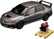 HJ64 1/64 Mitsubishi Lancer Evolution 8 MR GSR with Engine Display Model Medium Purplish Gray Mica Finished Product