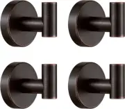 BigBig Home Bronze Towel Hooks, Bathroom Robe Hook Oil Rubbed, 4 Pack