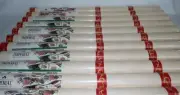 11 NOS Rolls Imperial Wallcoverings Wallpaper 668' Sophisticated Red Gold Scroll