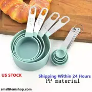 8pcs Multi Purpose Spoons/Cup Measuring Tools PP Baking Accessories Stainless
