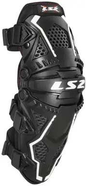 LS2 Fortress Elbow Protectors, black-white for Men Black White