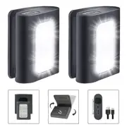 Paquete de 2 luces para correr con clip, linternas para correr, acampar