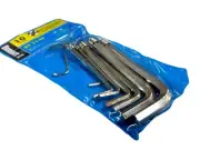 10 Piece Allen key Set Metric Hex on Key Ring Berent 1.5-4, 5,6,8,10mm