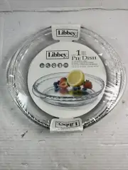 LIBBEY PIE DISH GLASS BAKING DISH DIA 10 IN X 1.8 IN NOS