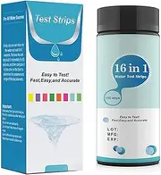 Drinking Water Test Kit 16 Parameters Test for Water Ph Test and Chlorine Pool Kit Paper Water Test for Swimming Pool, 50pcs