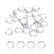 Flat Back Round Acrylic Rhinestones,25mm White Flatback Crystal 25Pcs