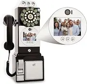 Retro Video Audio Message Book Phone, 1080p Screen Continuous Recording 70 Hours with Voicemail Customized Wishes for Parties, Birthdays, Baby Showers, Confessions, Special Occasions,Red