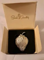 Vintage Sarah Coventry Silver Strawberry Brooch Pin