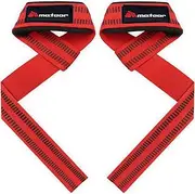 METEOR Pro Weightlifting Straps with Silicone Weave for Maximum Grip (Pair), 60cm Heavy-Duty Padded Lifting Straps for Powerlifting, Deadlifts, and Heavy Workouts