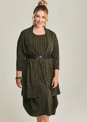 [Taking Shape] Taking Shape Hailey Cardigan Size 18 in Olive / Black - Plus Size Women's Clothing Olive / Black