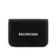 BALENCIAGA 經典Logo牛皮壓釦三折短夾（Mini）（黑色）_廠商直送