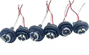 6 Pack 1156 BA15S P21W LED Bulb Socket Light Base Holder Pre-Wired Wiring Harness Connector for DC 12-24V Car Headlight Turn Signal Brake Tail Lights