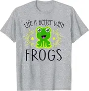 [VidiAmazing] Life is Better with Frogs Boys Girls Kids Frog Lover T-Shirt ds1891 T-Shirt