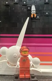 LEGO Classic Spaceman Coral Pink With Space Black Helmet & Black Air