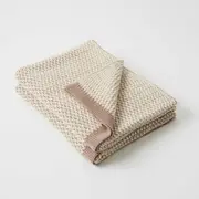 Pilbeam Living Laurel Throw Dusty Pink/Cream