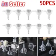 50pcs/ Lot Plastic Mini Funnels for Filling Small Samples of Perfume Emulsion AU