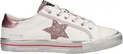 [VINTAGE HAVANA] Womens Alive Glitter Lace Up Sneakers Shoes Casual - White
