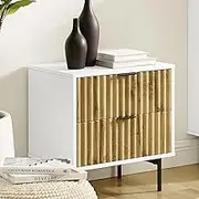 Merryluk Drawer Bedside Table Nightstand for Bedroom, Modern Nightstand Square Bedside Table End Table with Storage for Bedroom, Nursery, Living Room