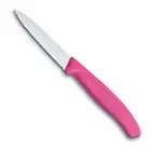 Victorinox 8cm Wavy Edge Pointed Tip Paring Knife Serrated Cheese/Bread Pink