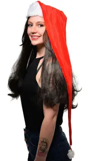 Plush Velvet Extra Long Christmas Santa Hat