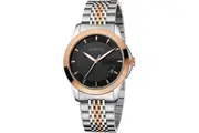 Gucci YA126410 Men's G-Timeless 38mm Black Face Two-Tone Watch