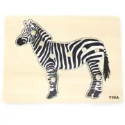 Zebra Wooden Knob Puzzle