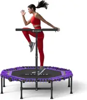 38In/48In Folding Trampoline Mini Rebounder Fitness Trampoline with Adjustable F