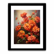 Orange Flower Framed print Art Poster