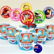 PAW PATROL Kid Birthday Party Cupcake Muffin Cakes case Decorating Toppers Set