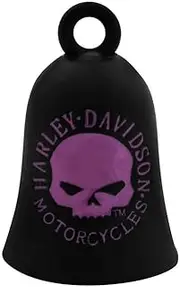 [HARLEY-DAVIDSON] Willie G Skull Ride Bell, Black & Pink, Durable Zinc HRB060