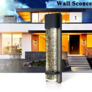 Modern LED Wall Sconce Outdoor Exterior Wall fixture with Bubble Glass Lights