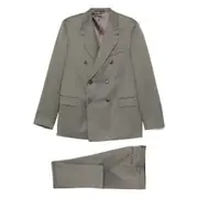 [Caruso] Caruso Pinstripe-print Double-breasted Suit 48 IT GREEN