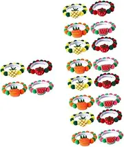 20 Pcs Kitten Collar Fruit Design Decorative Neck Ornament for Parties Lightweight and Comfortable Skin Friendly and Breathable for Pet Photo Shoots