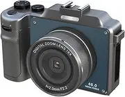 Labymos 3.0-inch HD Portable Digital Camera 4K Video Camera with Hot Shoe Mount & 1/4in Threaded Hole 48MP Dual Lenses 18X Digital Zoom Auto Focus Face Detection -shaking with Battery Lanyard Great Gi
