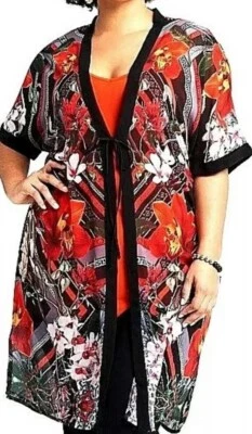 TS top TAKING SHAPE plus sz M 18 20 Madagascar Kimono , Jacket NWT rp$130