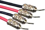 A Pair of Audio HiFi Speaker Cables HI-FI high-end Amplifier Speaker Cables Banana Y-pin Plug Cables(Pin to pin,1.5m)