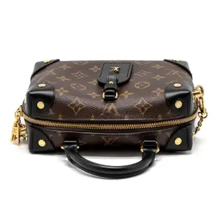 【Louis Vuitton 路易威登】M45571 限量經典PETITE MALLE SOUPLE行李箱手提/斜背包(全新展示品-棕色)