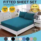1800TC Fitted Sheet Sets Pillowcases King/ Queen/ Double/ KS/ Single NEW 2022