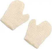 CTIRCHIU 2Pcs Exfoliating Shower Mitts for Body Cleaning Durable Bathing Gloves Practical Back Scrubber for Family Use Gentle Skin Exfoliation Natural Material