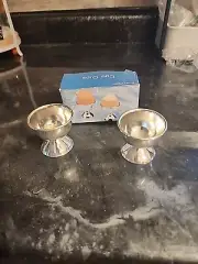 Silver Plated Egg Cups 1 Set Of 2