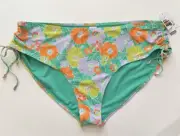Time & Tru tie side swim bottom Green Floral Plus Size 3X 24W-26W NEW W TAGS