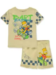 The Simpsons Boys' 2-Piece Radical Bart Shorts Set Outfit