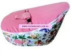 BABY BEAN BAG CHAIR WITH HARNESS for Newborn Bub to Toddler Years -pink animals