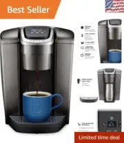 Modern Brushed Slate K-Elite Coffee Maker with 5 Brew Sizes & Large Reservoir