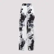 [Alexander Mcqueen] Alexander Mcqueen-Ink Silk Pants-Donna 38 IT
