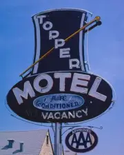 8x10 Vintage photo of Topper Motel , Boone, Iowa. Free Shipping!!